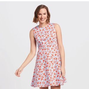 Draper James Dress Size 2 Floral Blue Red Sleeveless Spring Women Church